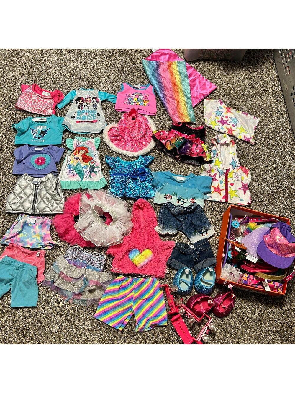 BaB Build-a-Bear Workshop Large Bundle Lot of 50+ Clothes & Accessories